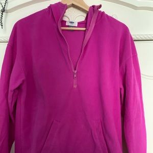 gap purple quarter zip